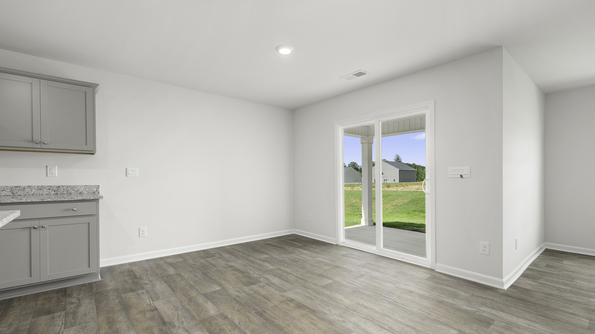 dining area with patio door view
