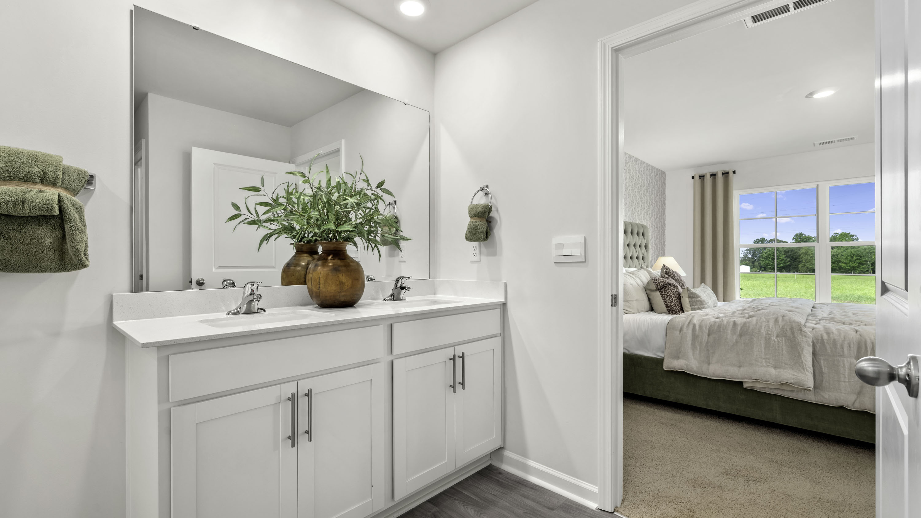 main bathroom with dual sink