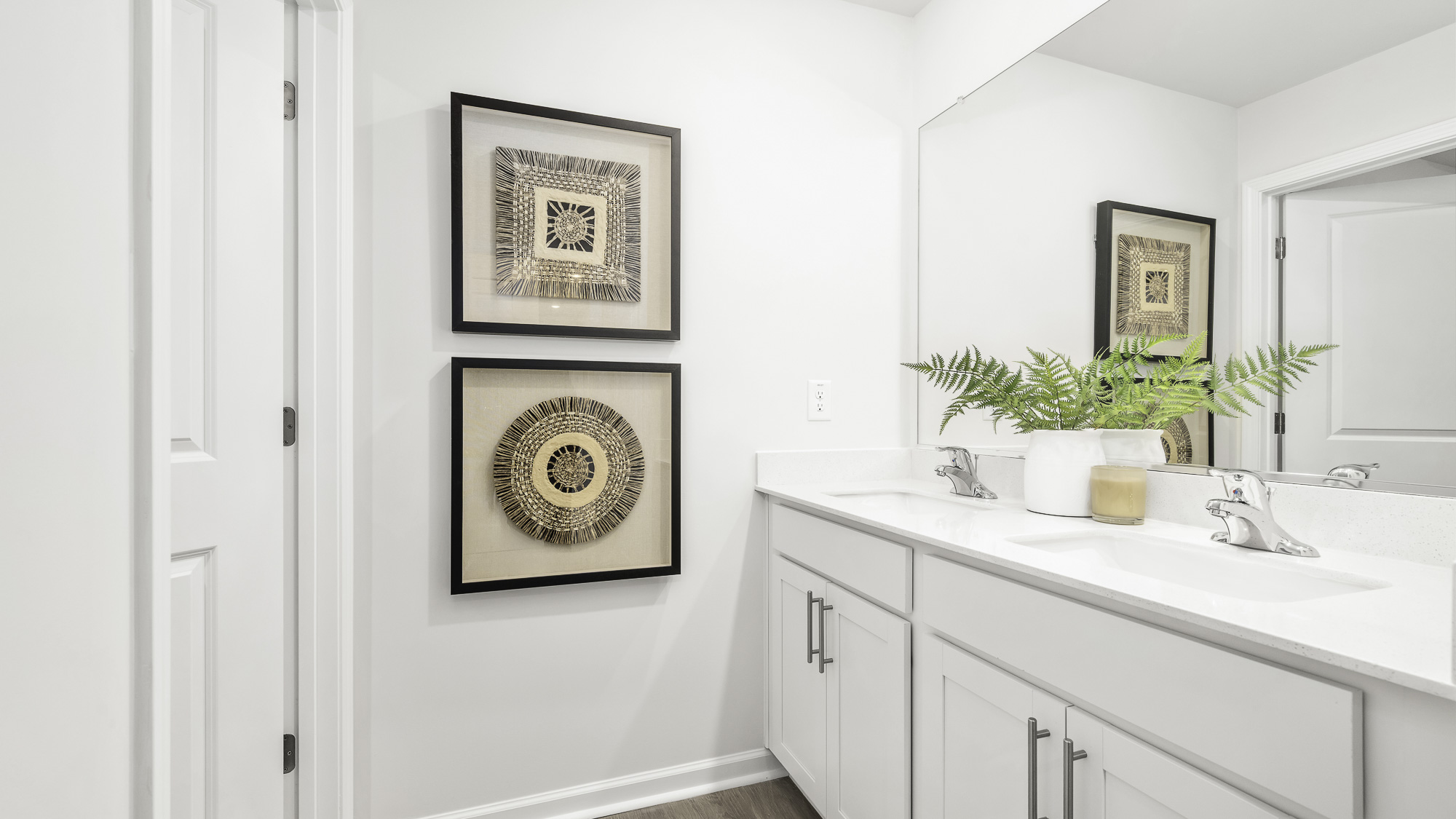 primary bathroom double sinks