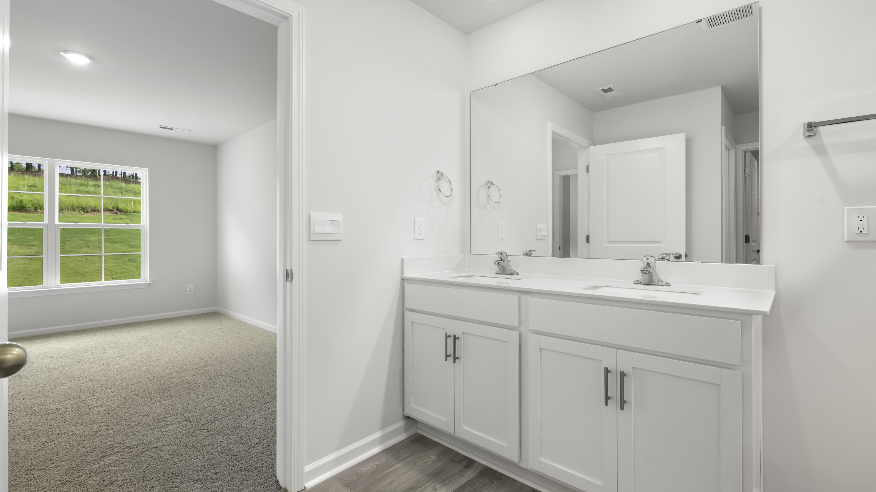 main bathroom with dual sink
