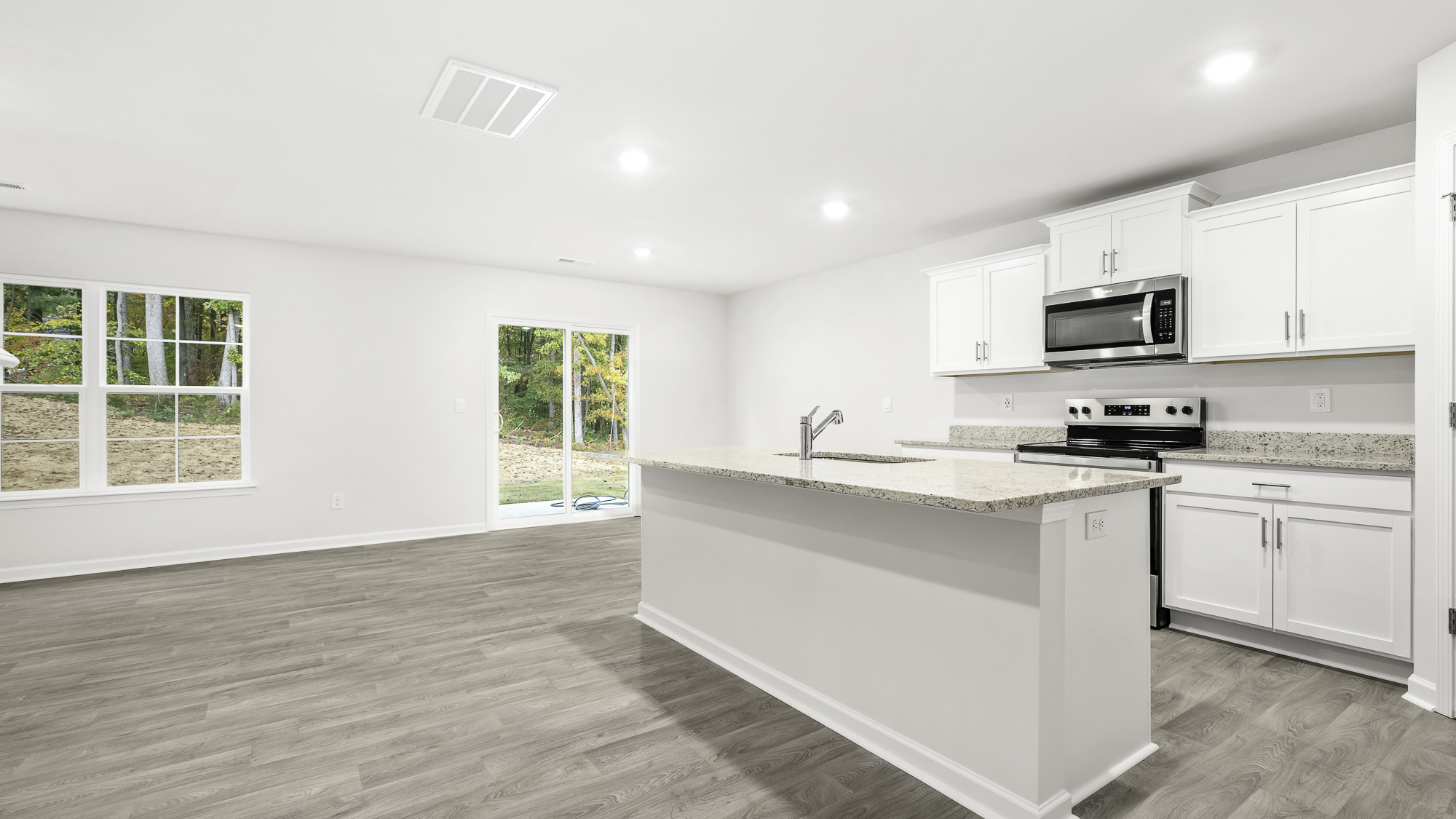 side view of kitchen