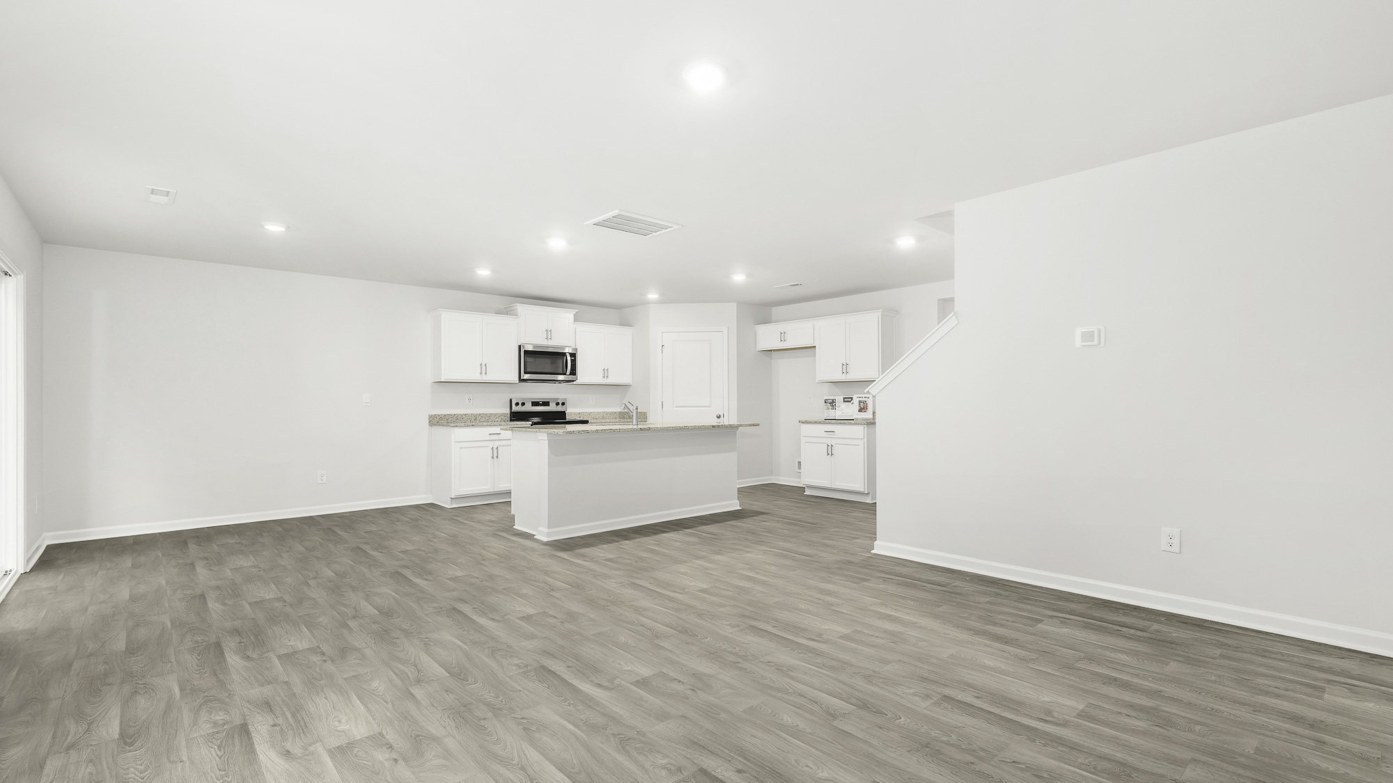 living area and dining area