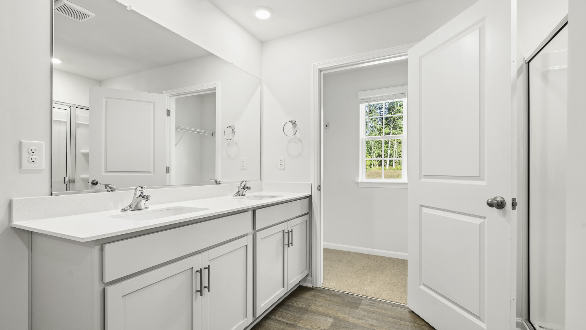 main bathroom with dual sink