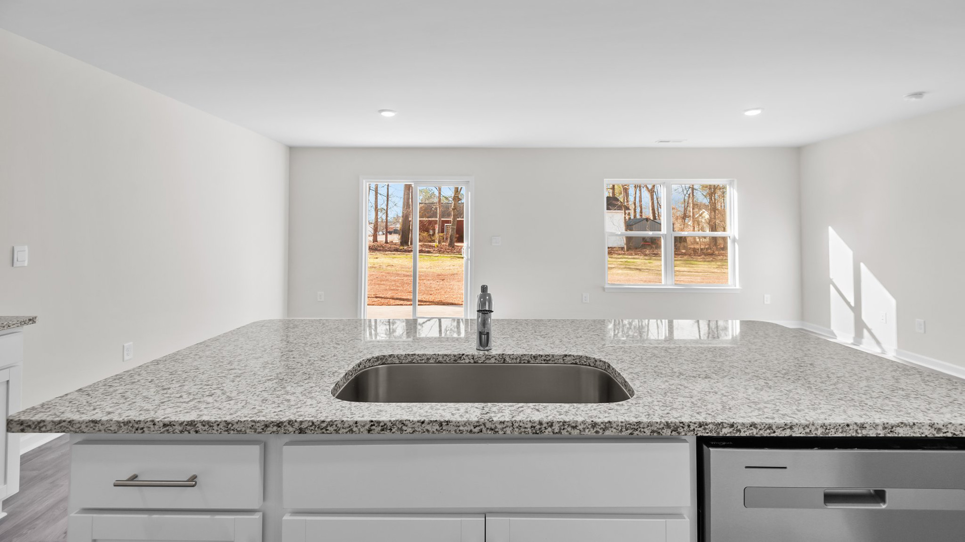 kitchen with granite countertops