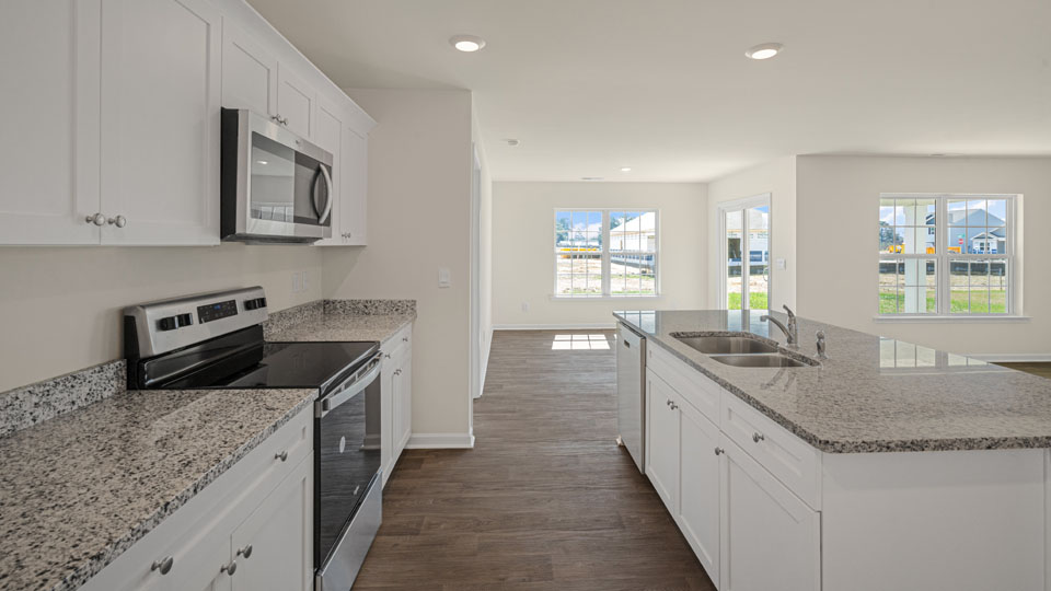 kitchen with granite countertops