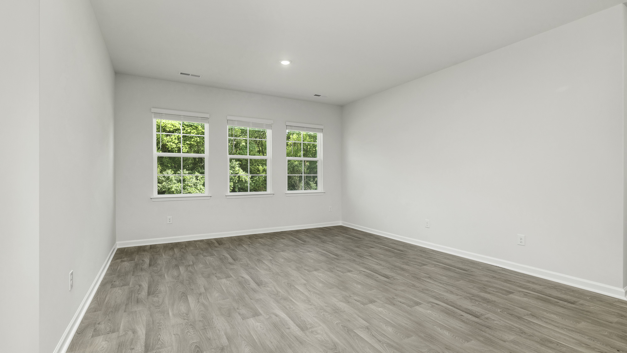 living room with windows