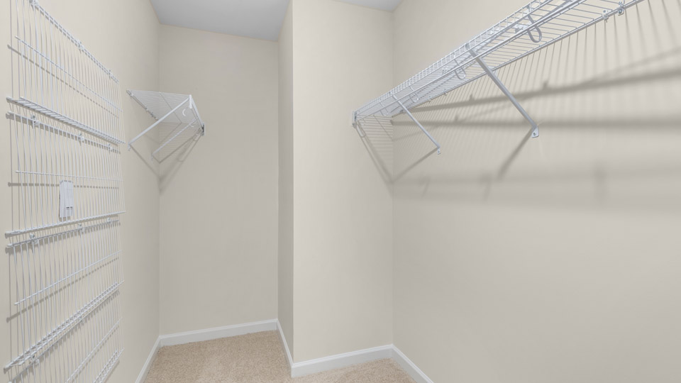 walk-in closet with wire shelving