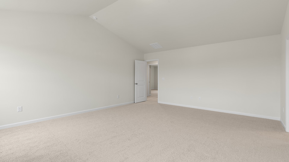 Bedroom with carpet