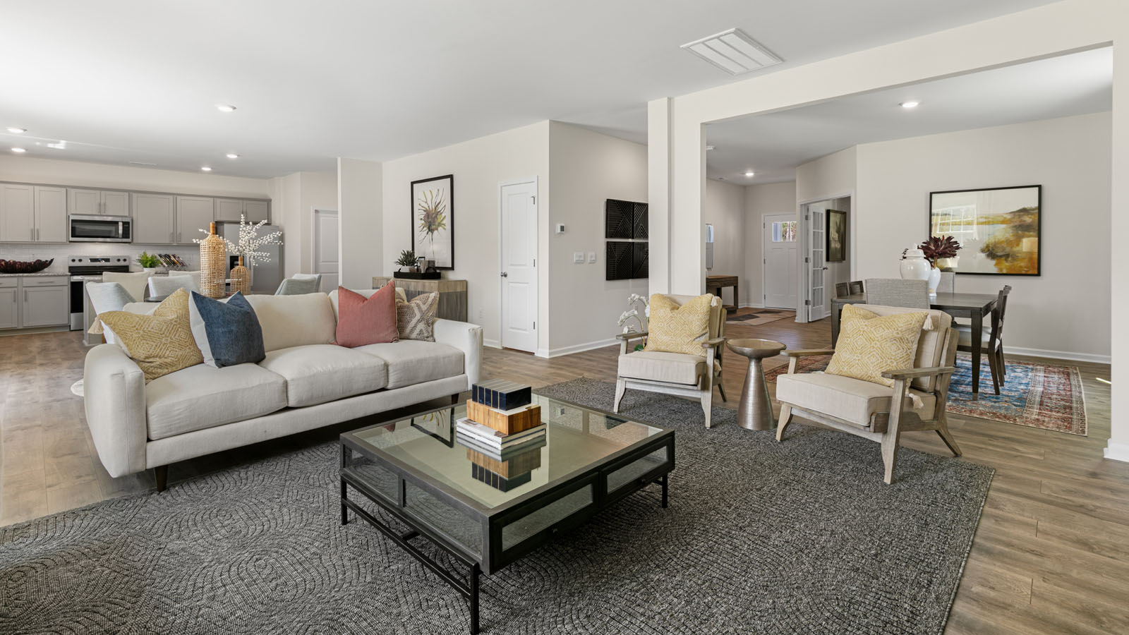 living area with open floorplan and ample light