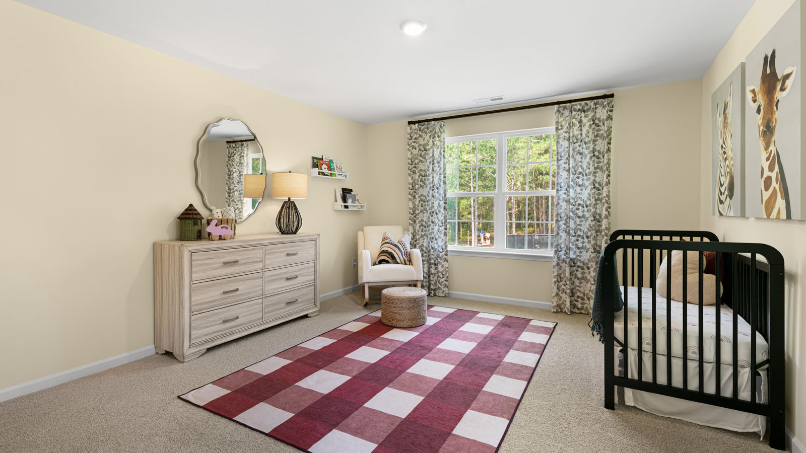 bedroom with carpet and ample light