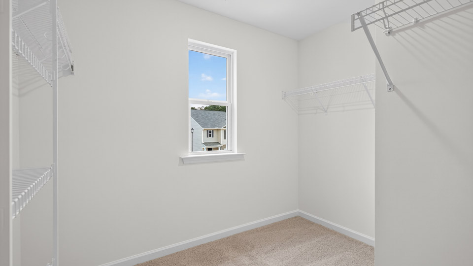 walk-in closet with wire shelving