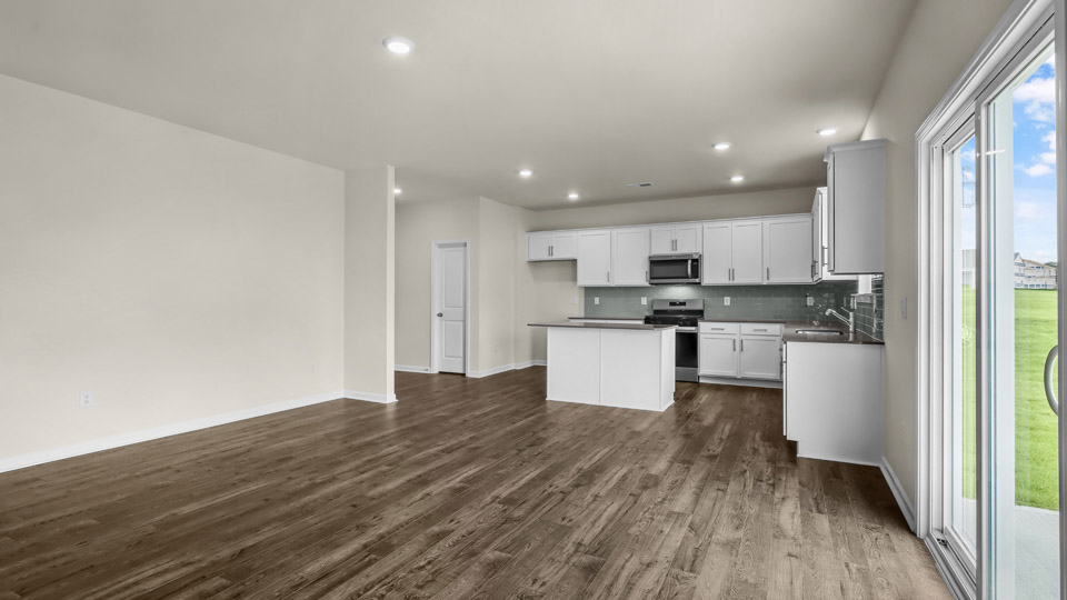 Columbia Kitchen with quartz countertops and stainless steel appliances