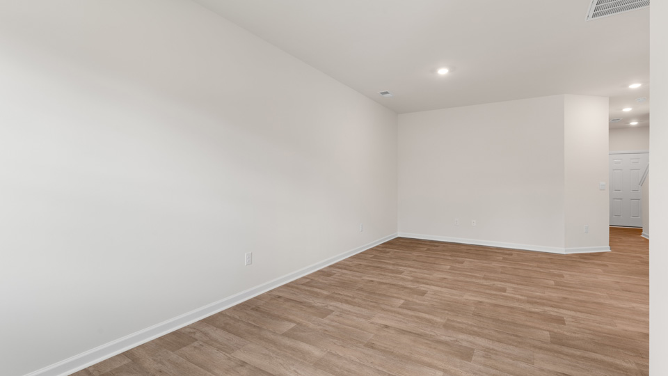 Living area with revwood flooring