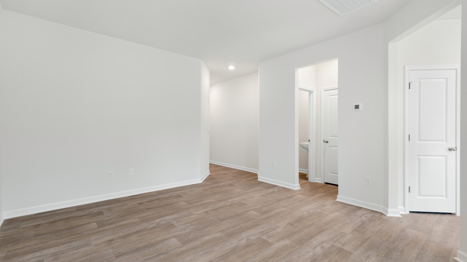 Living area with revwood flooring