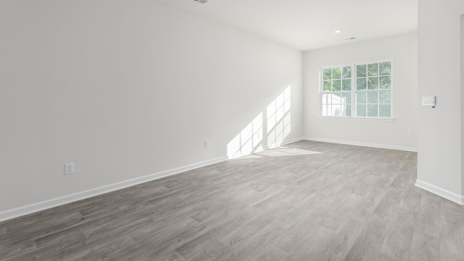 Living area with vinyl flooring