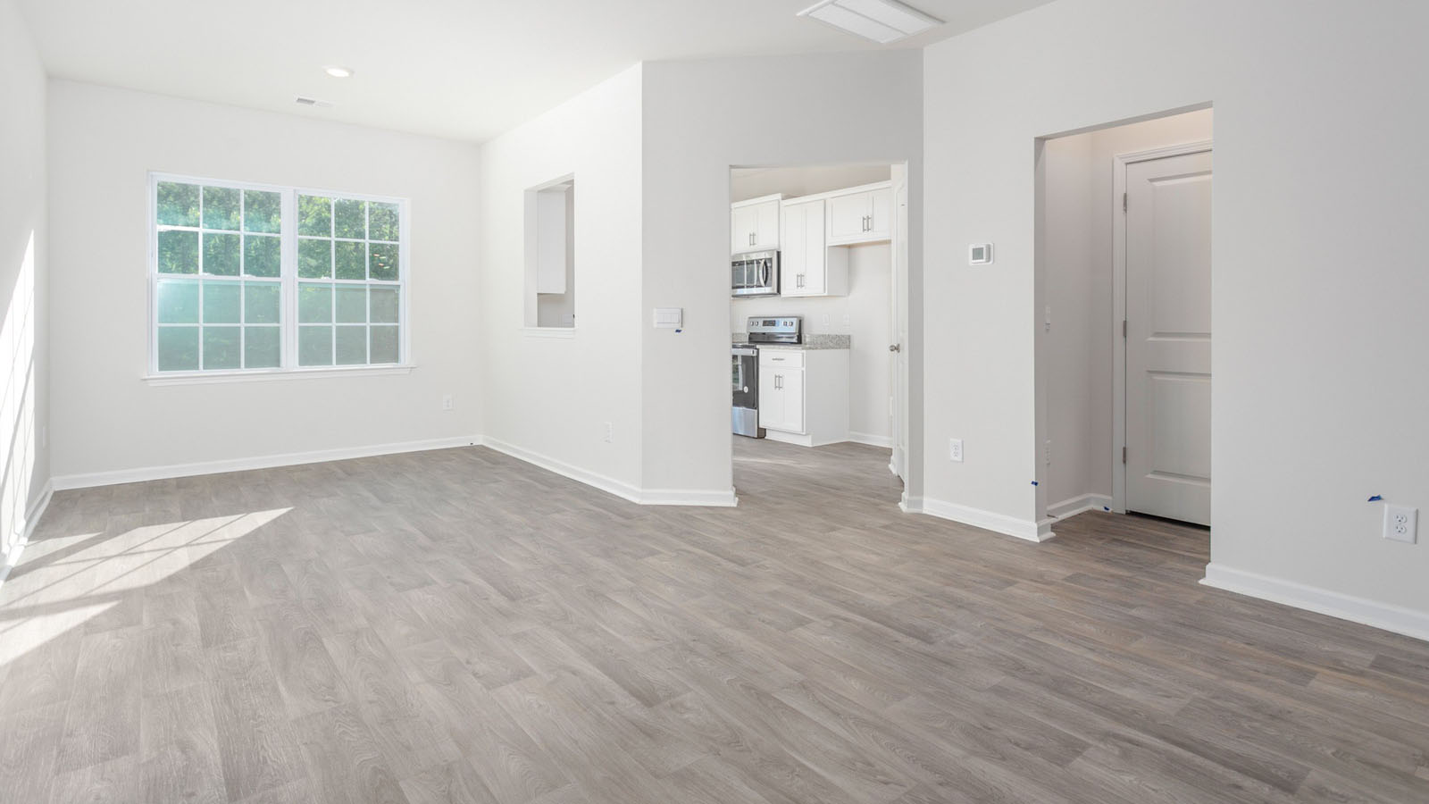 Living area with vinyl flooring