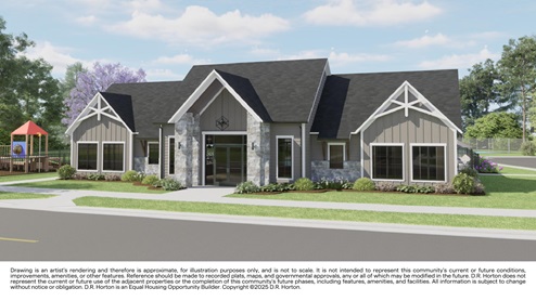 Front of Clubhouse Amenity Rendering
