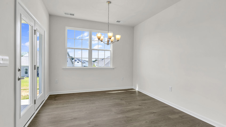 breakfast area with siding glass doors