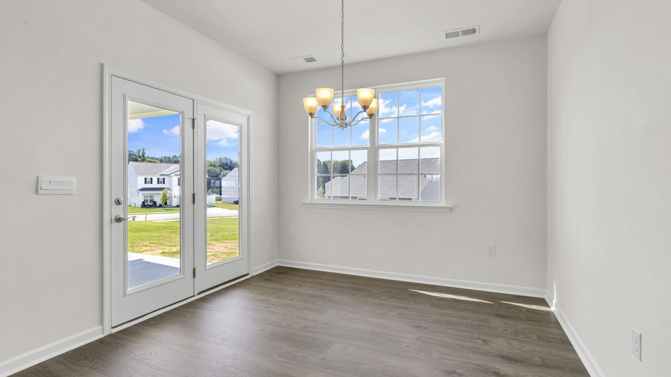 breakfast area with siding glass doors