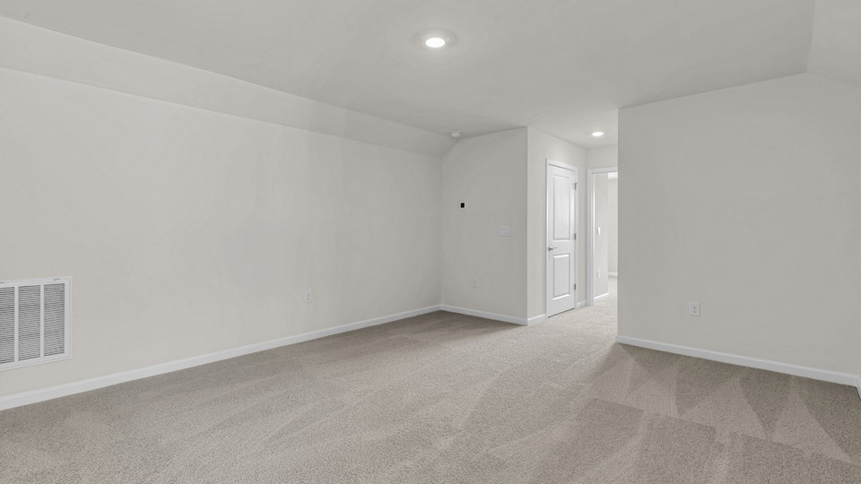 upstairs bonus room with carpet flooring