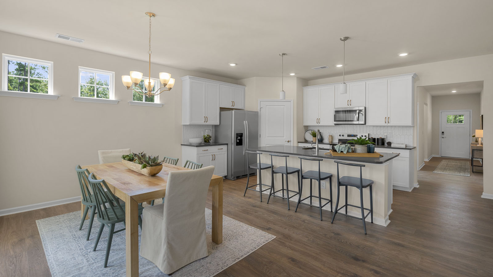 breakfast area overlooked by kitchen