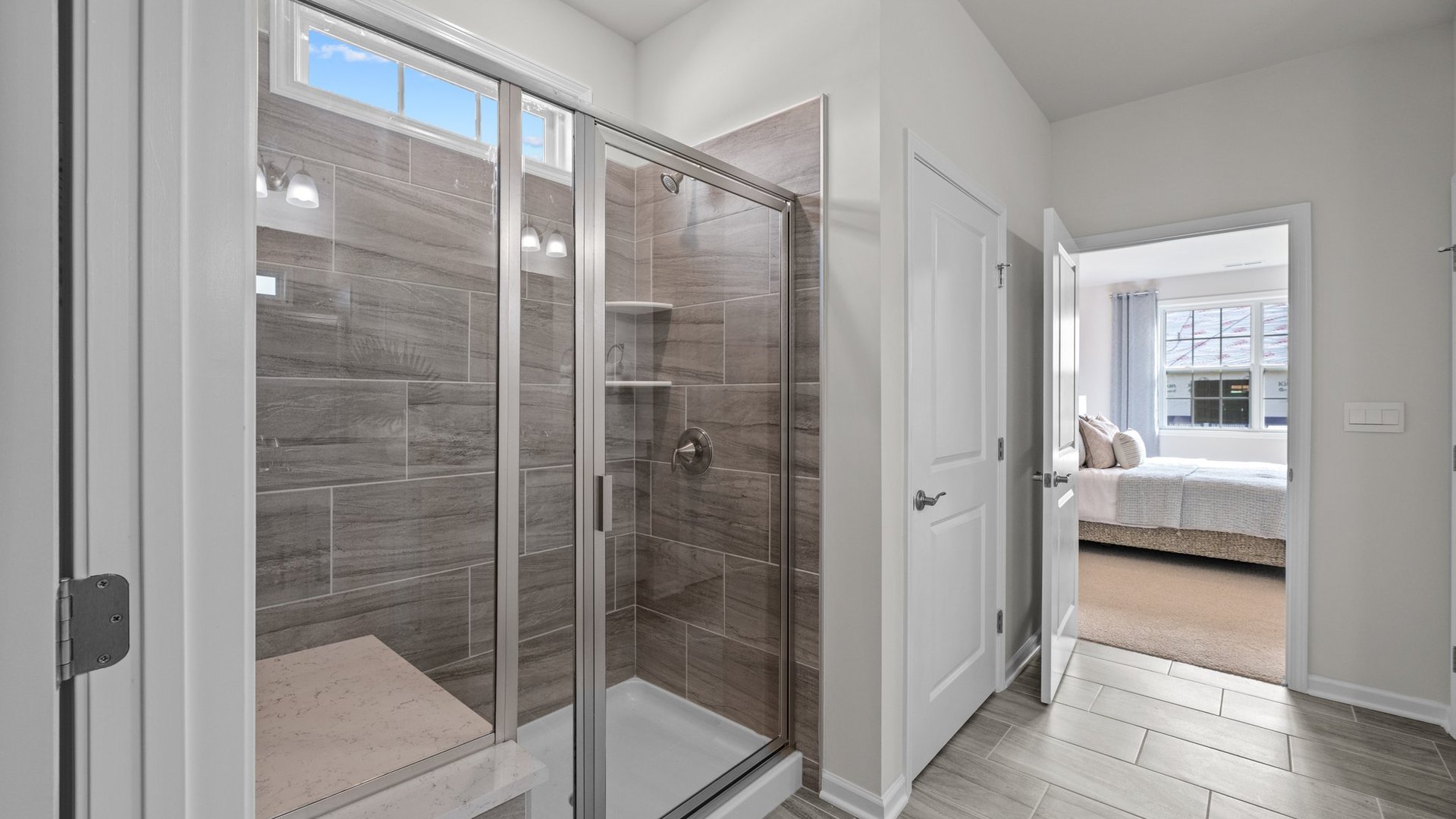 Primary bathroom with walk in shower