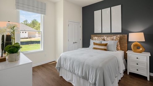 bedroom with ample light and carpet