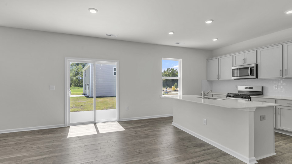 breakfast area and sliding glass doors