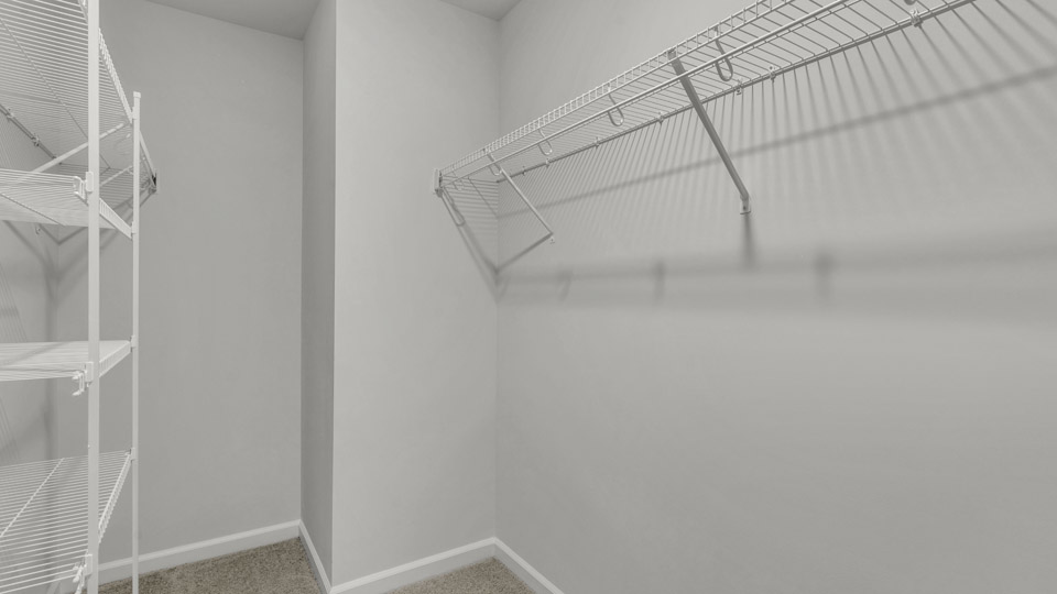 walk-in closet with wire shelving