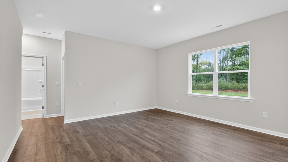 living room with revwood flooring