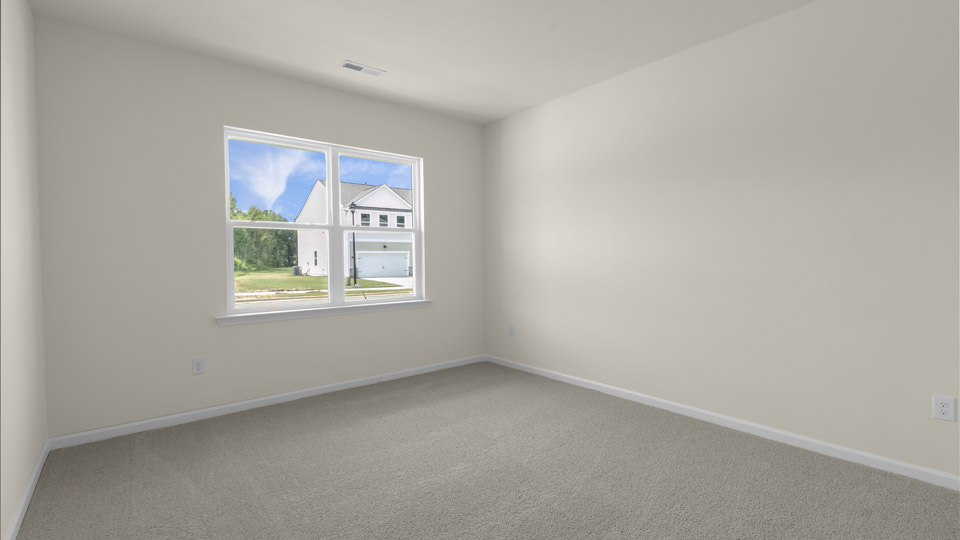 Bedroom with carpet
