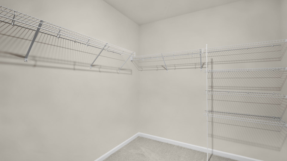 walk-in closet with wire shelving