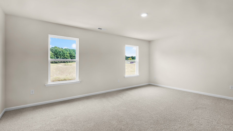 Bedroom with carpet