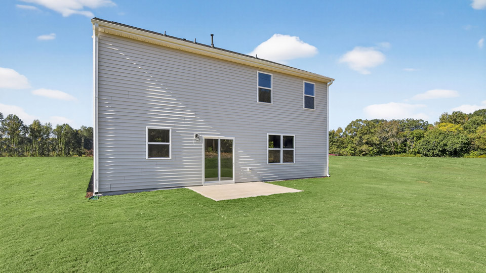 Hanover C backyard with concrete patio