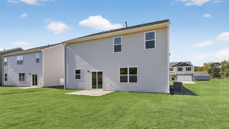Hanover C backyard with concrete patio