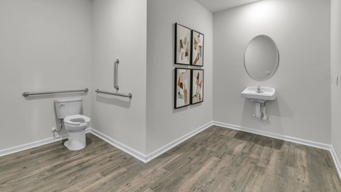 Bathroom with white vanity