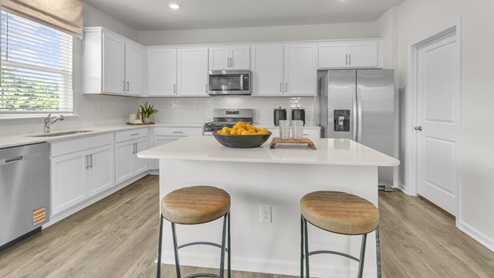 Hanover model kitchen with white cabinets