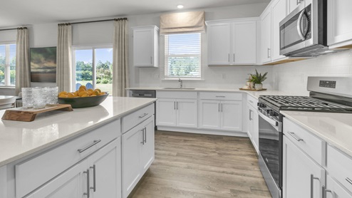 Hanover model kitchen with white cabinets