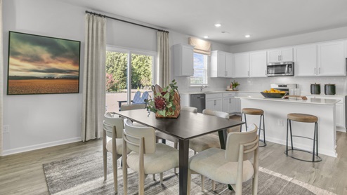 Hanover model kitchen with white cabinets