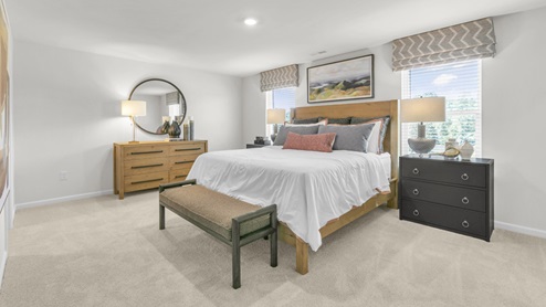 Hanover model bedroom with carpet