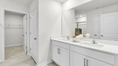 Bathroom with white vanity