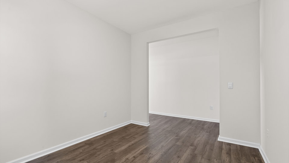 dining room with revwood flooring