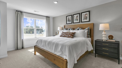 Pearson model bedroom with carpet
