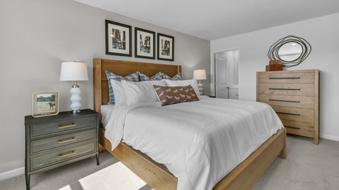 Pearson model bedroom with carpet