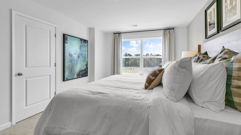 Pearson model bedroom with carpet