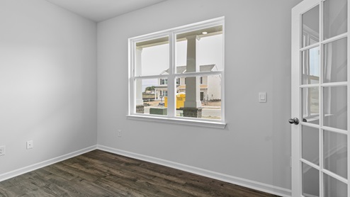 Flex room with french doors