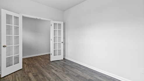 Flex room with french doors