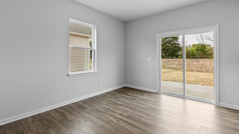 Living area with revwood flooring