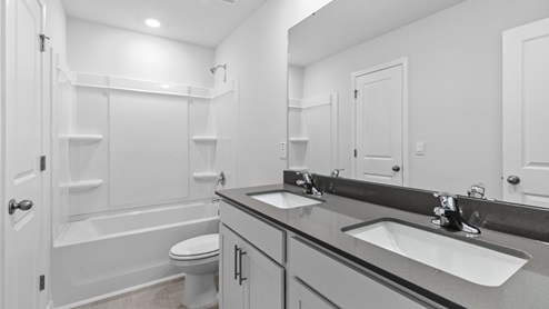 Bathroom with quartz countertops