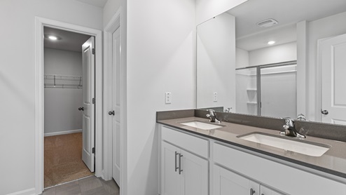 Bathroom with quartz countertops